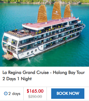 La Regina Grand Cruise - Halong Bay Tour 2 Days 1 Night