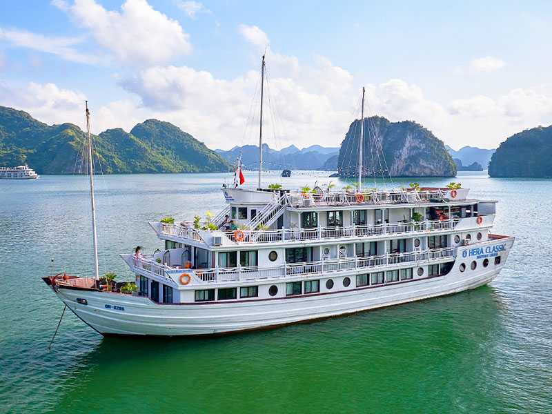 Hera Classic Boutique Cruise - Halong Bay Tour 2 Days 1 Night
