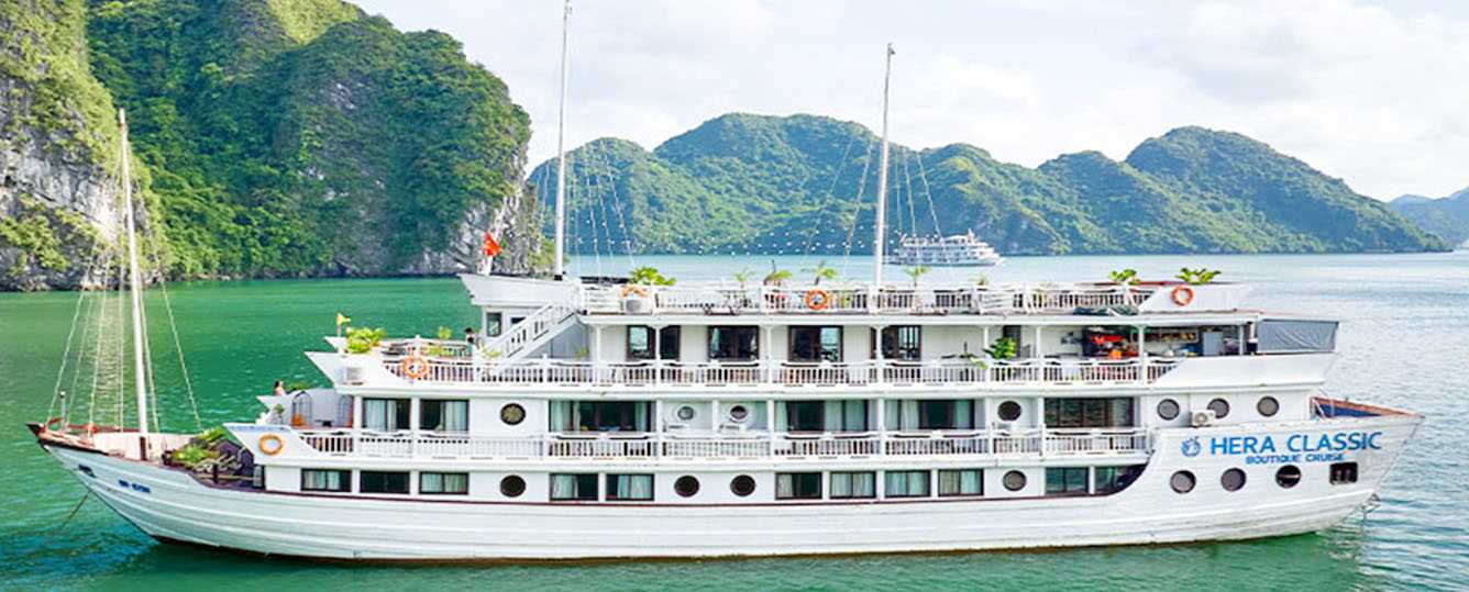 Hera Classic Boutique Cruise - Halong Bay Tour 2 Days 1 Night